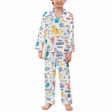 Charger l&#39;image dans la galerie, Ensemble pyjama 2 pièces haut boutonné manches longues et pantalon enfant SDS059 personnalisé avec photo motif texte (conception une image)
