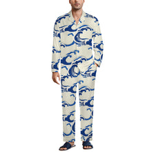 Charger l&#39;image dans la galerie, Ensemble pyjama 2 pièces homme manches longues imitation coton personnalisé avec photo motif texte (conception une image)
