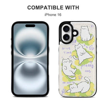 Charger l&#39;image dans la galerie, Étui de protection en cuir TPU pour iPhone 16 avec fonction support pour étui pliable personnalisée avec prénom motif texte
