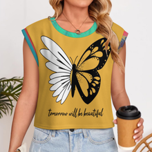 Charger l&#39;image dans la galerie, Gilet en maille à mancherons pour femme LM563 personnalisée avec prénom motif texte (conception multi-images)
