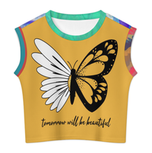 Charger l&#39;image dans la galerie, Gilet en maille à mancherons pour femme LM563 personnalisée avec prénom motif texte (conception multi-images)
