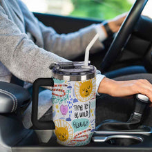 Charger l&#39;image dans la galerie, Gobelet de voiture de grande capacité en acier inoxydable 304 personnalisé avec photo texte prénom
