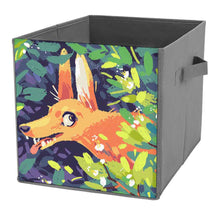 Charger l'image dans la galerie, Boîte de rangement pliable en bois en tissu personnalisée avec photo texte motif logo
