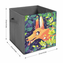 Charger l'image dans la galerie, Boîte de rangement pliable en bois en tissu personnalisée avec photo texte motif logo
