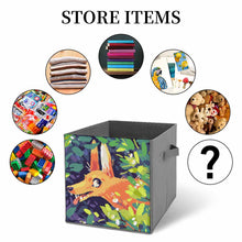 Charger l'image dans la galerie, Boîte de rangement pliable en bois en tissu personnalisée avec photo texte motif logo

