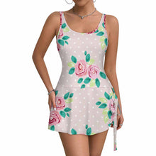 Charger l&#39;image dans la galerie, Jupe courte caraco LM466 pour femme personnalisée avec prénom motif texte

