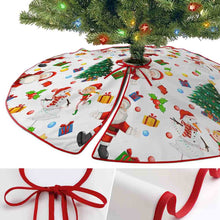 Charger l&#39;image dans la galerie, Jupe de sapin de Noël Couverture de sapin de Noël (bordure rouge) (même image des deux côtés) personnalisé avec photo texte prénom
