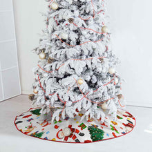 Charger l&#39;image dans la galerie, Jupe de sapin de Noël Couverture de sapin de Noël (bordure rouge) (même image des deux côtés) personnalisé avec photo texte prénom
