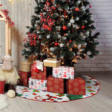 Charger l&#39;image dans la galerie, Jupe de sapin de Noël Couverture de sapin de Noël (bordure rouge) (même image des deux côtés) personnalisé avec photo texte prénom

