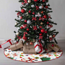 Charger l&#39;image dans la galerie, Jupe de sapin de Noël Couverture de sapin de Noël (bordure rouge) (même image des deux côtés) personnalisé avec photo texte prénom
