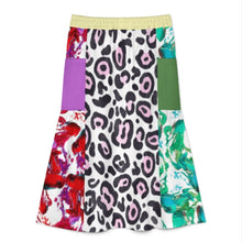 Charger l&#39;image dans la galerie, Jupe trapèze mi-longue élastique légère pour femme personnalisée avec prénom motif texte (conception multi-images)
