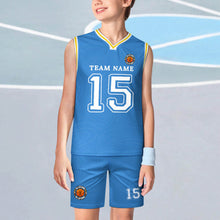 Charger l&#39;image dans la galerie, Maillot de basket-ball col V pour adolescents KTZ personnalisé avec photo texte prénom
