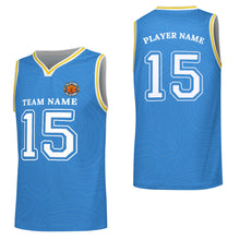 Charger l&#39;image dans la galerie, Maillot de basket-ball col V pour adolescents KTZ personnalisé avec photo texte prénom
