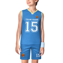 Charger l&#39;image dans la galerie, Maillot de basket-ball col V pour adolescents KTZ personnalisé avec photo texte prénom
