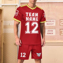Charger l&#39;image dans la galerie, Maillot de football LTZ pour homme avec col en V personnalisé avec photo texte prénom

