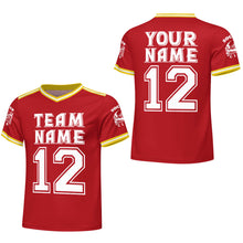 Charger l&#39;image dans la galerie, Maillot de football LTZ pour homme avec col en V personnalisé avec photo texte prénom

