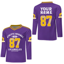 Charger l&#39;image dans la galerie, Maillot rugby héritage manches longues pour homme WL personnalisée avec prénom motif texte
