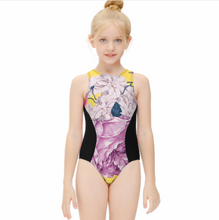 Charger l&#39;image dans la galerie, Maillot de bain une pièce fille NT032 personnalisé avec photo motif texte (conception multi-images)
