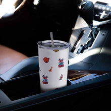 Charger l&#39;image dans la galerie, Mug de voiture mug à café avec couvercle et paille en acier inoxydable 304 personnalisé avec photo texte prénom
