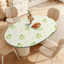 Charger l&#39;image dans la galerie, Nappe ovale imperméable en toile cirée JJ05191097 personnalisée avec prénom motif texte
