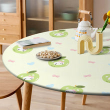 Charger l&#39;image dans la galerie, Nappe ovale imperméable en toile cirée JJ05191097 personnalisée avec prénom motif texte
