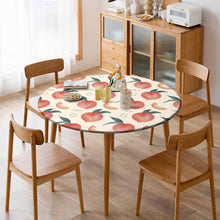Charger l&#39;image dans la galerie, Nappe de table ronde en tissu oxford imperméable personnalisée avec photo texte motif
