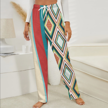 Charger l&#39;image dans la galerie, Pantalon de pyjama ample en peluche pour femme LM072 personnalisée avec prénom motif texte (conception multi-images)
