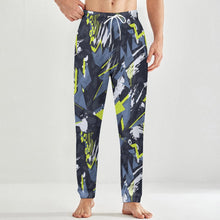 Charger l&#39;image dans la galerie, Pantalon de pyjama ample en peluche pour homme LM217 (différents motifs devant et derrière) personnalisé avec photo texte prénom

