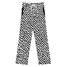 Charger l&#39;image dans la galerie, Pantalon de pyjama ample en pur coton pour homme imprimé intégral LM071 personnalisée avec prénom motif texte
