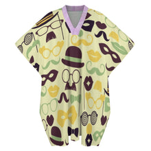 Charger l&#39;image dans la galerie, Peignoir homme col V manches papillon YKL01 personnalisée avec prénom motif texte (conception multi-images)
