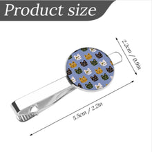 Charger l&#39;image dans la galerie, Pinces à cravate (lot de 2 avec différents motifs) personnalisée avec prénom motif texte
