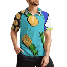 Charger l&#39;image dans la galerie, Polo chemise fonctionnelle homme manches courtes sport ultra-léger avec zip LTPL20 personnalisé avec texte motif photo (conception multi-images)
