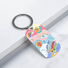 Charger l&#39;image dans la galerie, Porte-clés en métal et plaques d&#39;identification pour chien avec la même image des deux côtés personnalisé avec photo texte prénom

