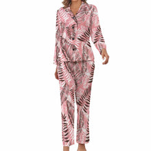 Charger l&#39;image dans la galerie, Pyjama DTZREV1 homewear deux pièces en satin pour femme personnalisé avec photo texte prénom (conception une image)
