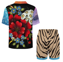 Charger l&#39;image dans la galerie, Pyjama à manches courtes pour femme LM093 personnalisée avec prénom motif texte (conception multi-images)
