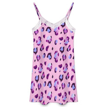 Charger l&#39;image dans la galerie, Pyjama chemise de nuit femme en dentelle LM669 personnalisé avec photo texte prénom

