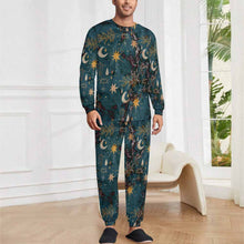 Charger l&#39;image dans la galerie, Pyjama col rond homme LM094 ensemble 2 pièces personnalisé avec photo texte prénom (conception une image)
