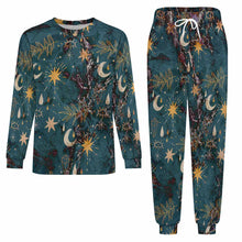 Charger l&#39;image dans la galerie, Pyjama col rond homme LM094 ensemble 2 pièces personnalisé avec photo texte prénom (conception une image)
