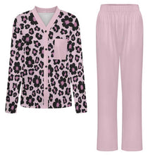 Charger l&#39;image dans la galerie, Pyjama femme manches longues col V B99TZ personnalisé avec photo texte prénom (conception une image)
