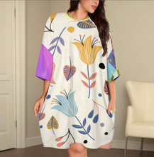 Charger l&#39;image dans la galerie, Pyjama t-shirt en peluche pour femme grandes tailles LM475 personnalisée avec prénom motif texte (conception multi-images)
