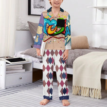 Charger l&#39;image dans la galerie, Pyjama enfant manches longues SDS059 ensemble de nuit deux pièces personnalisée avec prénom motif texte (conception multi-images)

