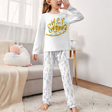 Charger l&#39;image dans la galerie, Pyjama chemise de nuit fille enfant deux pièce JTZ- personnalisé avec photo motif logo texte (impression des multi-images)
