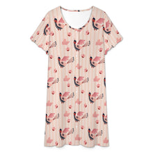 Charger l&#39;image dans la galerie, Robe boutonnée à manches courtes et col rond pour femme LM501 personnalisé avec photo texte prénom (conception une image)

