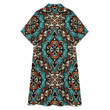 Charger l&#39;image dans la galerie, Robe chemise mi-longue à revers femme B15Q personnalisé avec photo texte prénom (conception une image)
