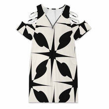 Charger l&#39;image dans la galerie, Robe femme grande taille col V épaules dénudées F59Q personnalisée avec prénom motif texte
