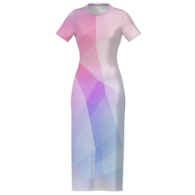 Charger l&#39;image dans la galerie, Robe midi slim à manches courtes pour femme MXLD151 RRDCQ personnalisé avec photo texte prénom (conception une image)
