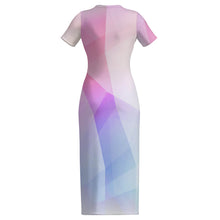 Charger l&#39;image dans la galerie, Robe midi slim à manches courtes pour femme MXLD151 RRDCQ personnalisé avec photo texte prénom (conception une image)

