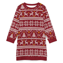 Charger l&#39;image dans la galerie, Robe pull à manches longues pour femme LM565 personnalisé avec photo texte prénom (conception une image)
