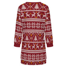 Charger l&#39;image dans la galerie, Robe pull à manches longues pour femme LM565 personnalisé avec photo texte prénom (conception une image)
