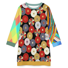 Charger l&#39;image dans la galerie, Robe pull femme manches longues LM565 personnalisée avec prénom motif texte (conception multi-images)
